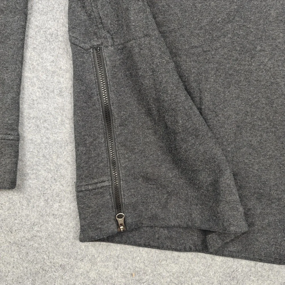 Lululemon Sweatshirt Womens 4 Gray Fleece Side Zip Pocket Crewneck Pullover